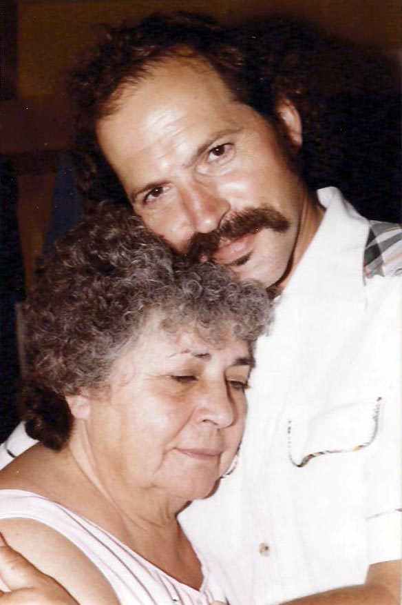 Ray Pratt hugging his mom